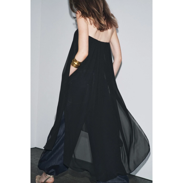 УДЛИНЕННЫЙ ТОП БЕЗ БРЕТЕЛЕЙ — ZW COLLECTION