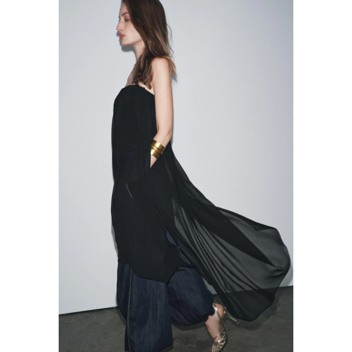 УДЛИНЕННЫЙ ТОП БЕЗ БРЕТЕЛЕЙ — ZW COLLECTION