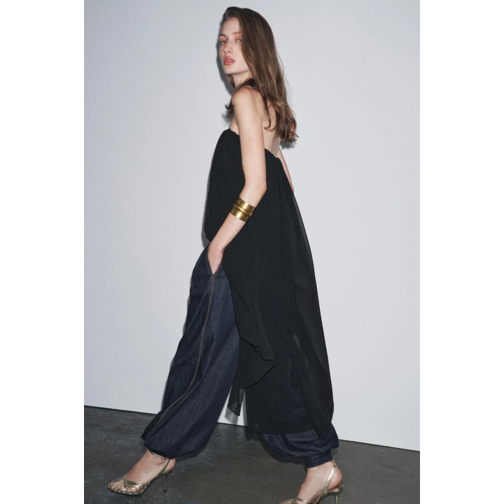 УДЛИНЕННЫЙ ТОП БЕЗ БРЕТЕЛЕЙ — ZW COLLECTION