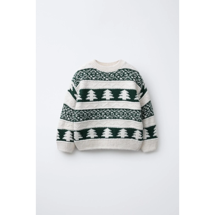 Джемпер с вязаным рисунком дерева