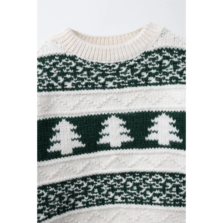 Джемпер с вязаным рисунком дерева