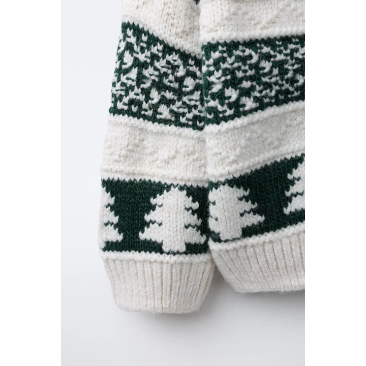 Джемпер с вязаным рисунком дерева