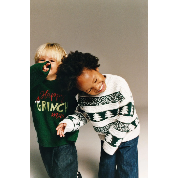 Джемпер с вязаным рисунком дерева