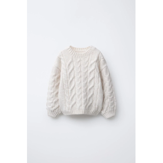 ВЯЗАНЫЙ СВИТЕР С УЗОРОМ «КОСЫ»