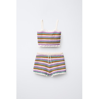 Комплект в полоску с крючком, 6-14 лет