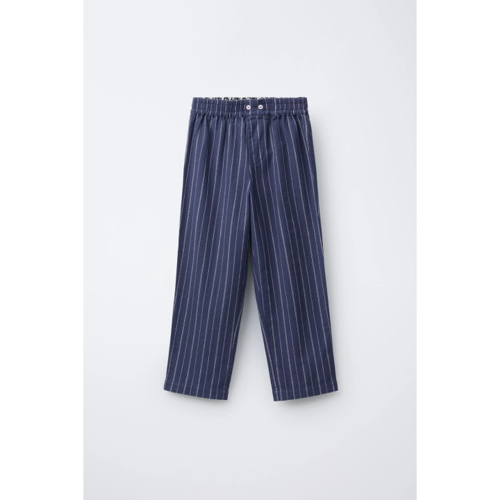 6-14 ЛЕТ/ КОМБИНИРОВАННАЯ ПИЖАМА В ПОЛОСКУ С БАНТОМ