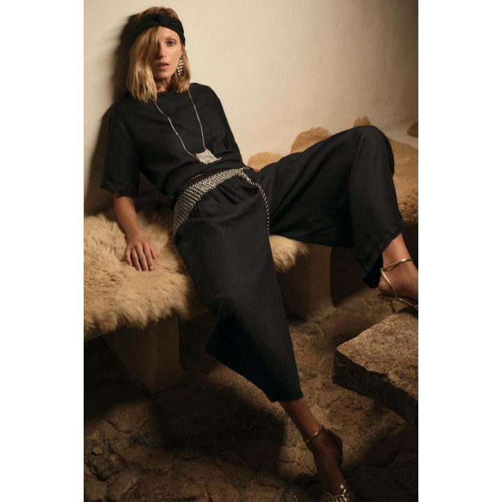 ЛЬНЯНЫЕ БРЮКИ С ОБЪЕМОМ — ZW COLLECTION