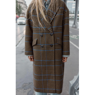 ПАЛЬТО ОВЕРСАЙЗ В КЛЕТКУ