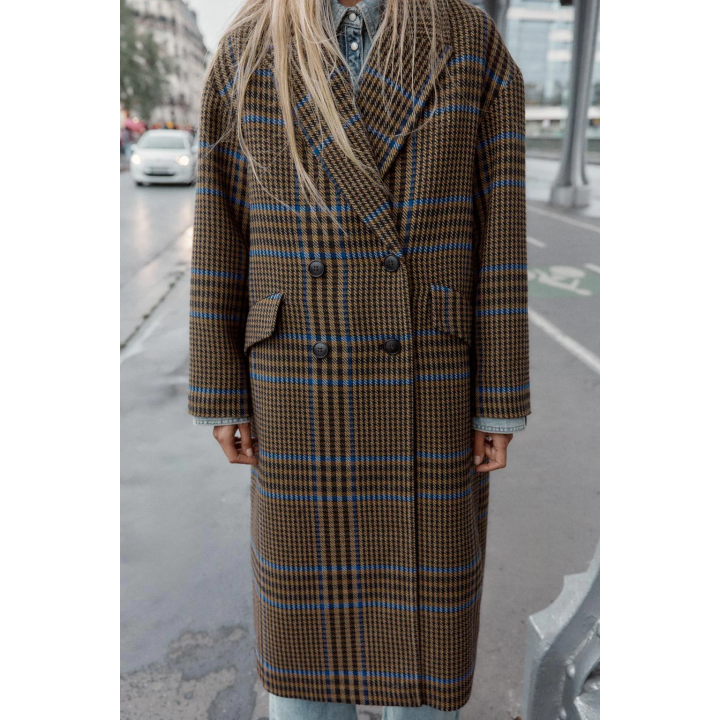 ПАЛЬТО ОВЕРСАЙЗ В КЛЕТКУ