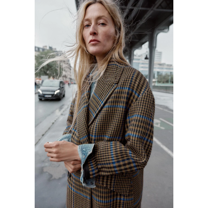 ПАЛЬТО ОВЕРСАЙЗ В КЛЕТКУ