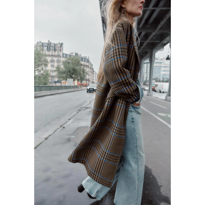 ПАЛЬТО ОВЕРСАЙЗ В КЛЕТКУ