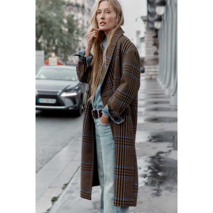 ПАЛЬТО ОВЕРСАЙЗ В КЛЕТКУ