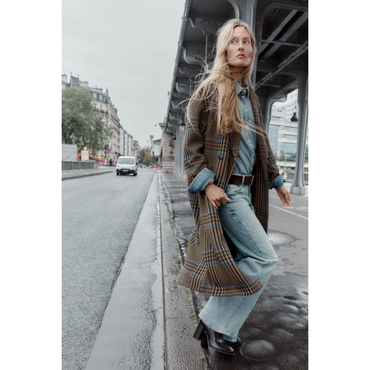 ПАЛЬТО ОВЕРСАЙЗ В КЛЕТКУ