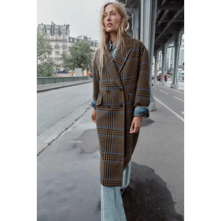 ПАЛЬТО ОВЕРСАЙЗ В КЛЕТКУ