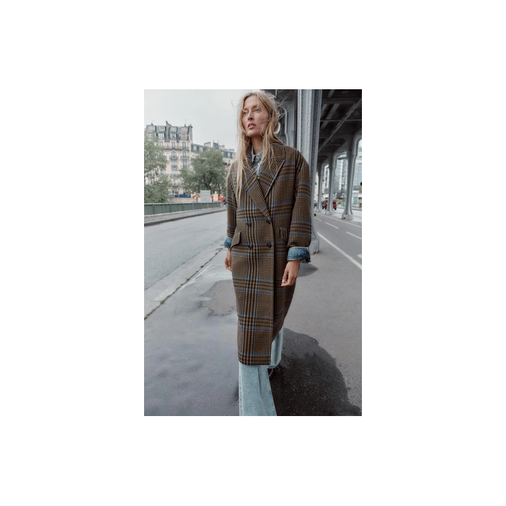 ПАЛЬТО ОВЕРСАЙЗ В КЛЕТКУ