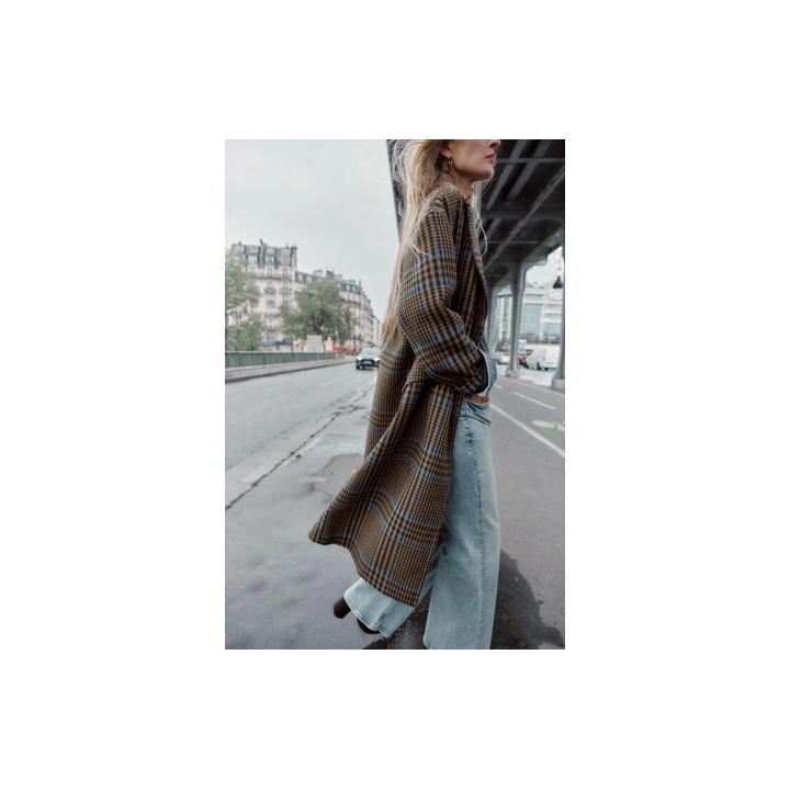 ПАЛЬТО ОВЕРСАЙЗ В КЛЕТКУ