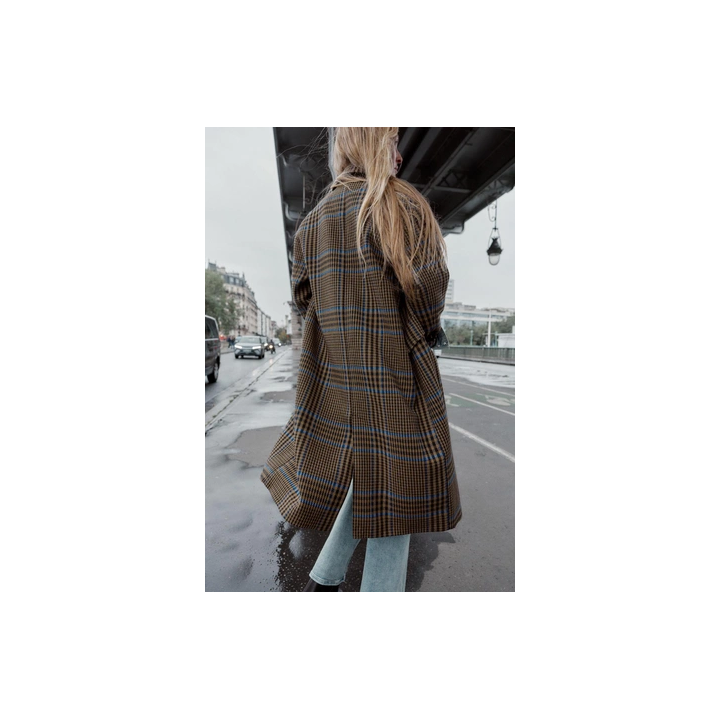 ПАЛЬТО ОВЕРСАЙЗ В КЛЕТКУ