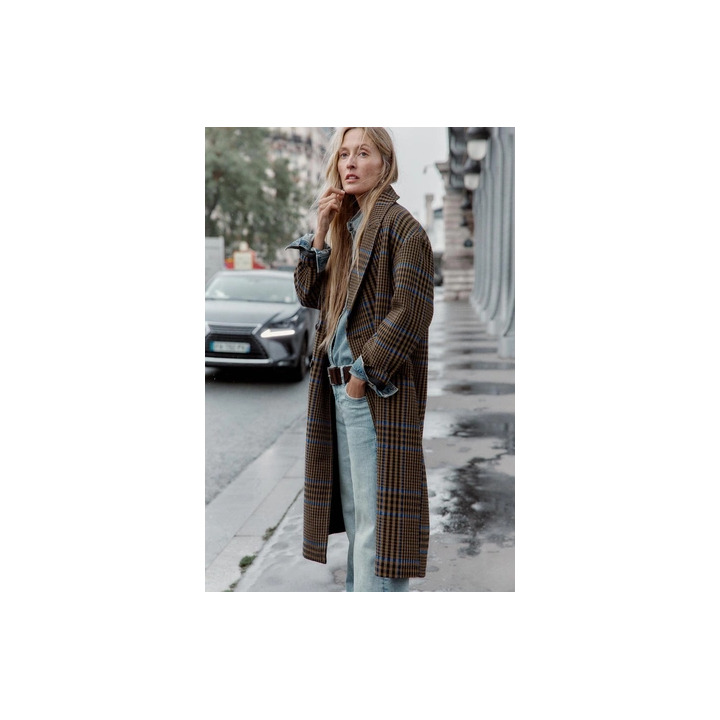 ПАЛЬТО ОВЕРСАЙЗ В КЛЕТКУ