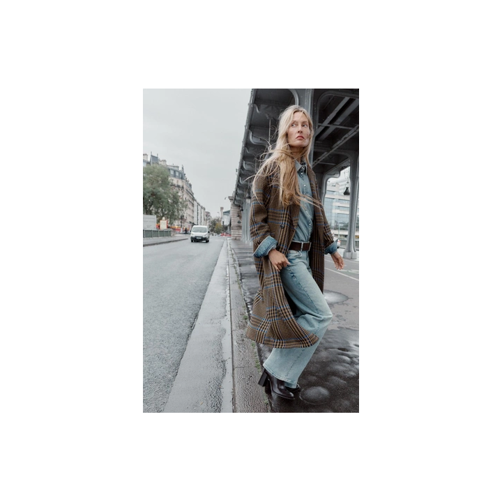 ПАЛЬТО ОВЕРСАЙЗ В КЛЕТКУ