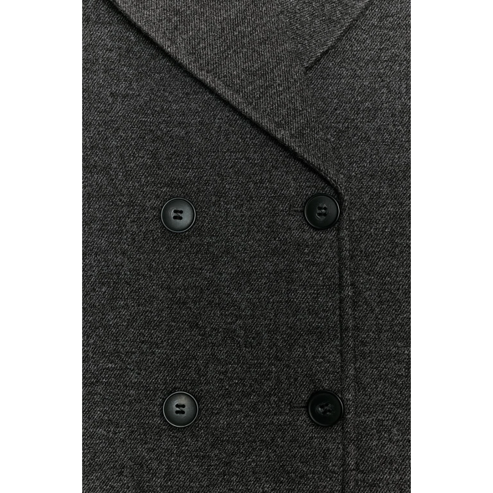 КОРОТКОЕ ДВУБОРТНОЕ ПАЛЬТО ИЗ МЯГКОЙ ТКАНИ