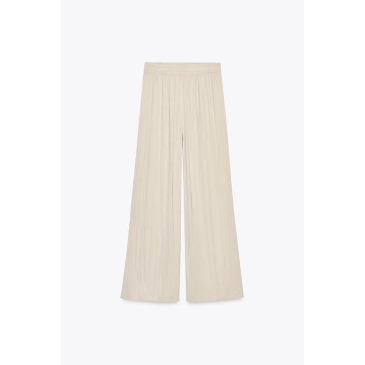 ШИРОКИЕ БРЮКИ ИЗ СТРУЯЩЕЙСЯ ТКАНИ