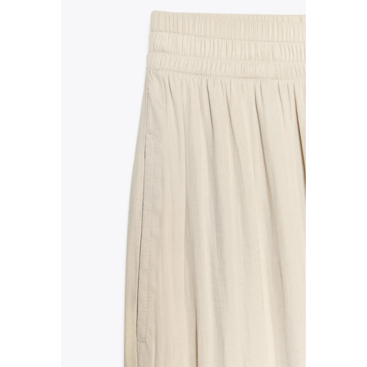 ШИРОКИЕ БРЮКИ ИЗ СТРУЯЩЕЙСЯ ТКАНИ