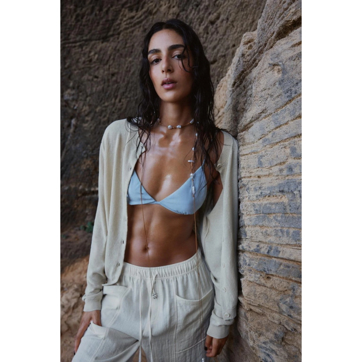 БРЮКИ В СТИЛЕ РУСТИК С ЭЛАСТИЧНЫМ ПОЯСОМ