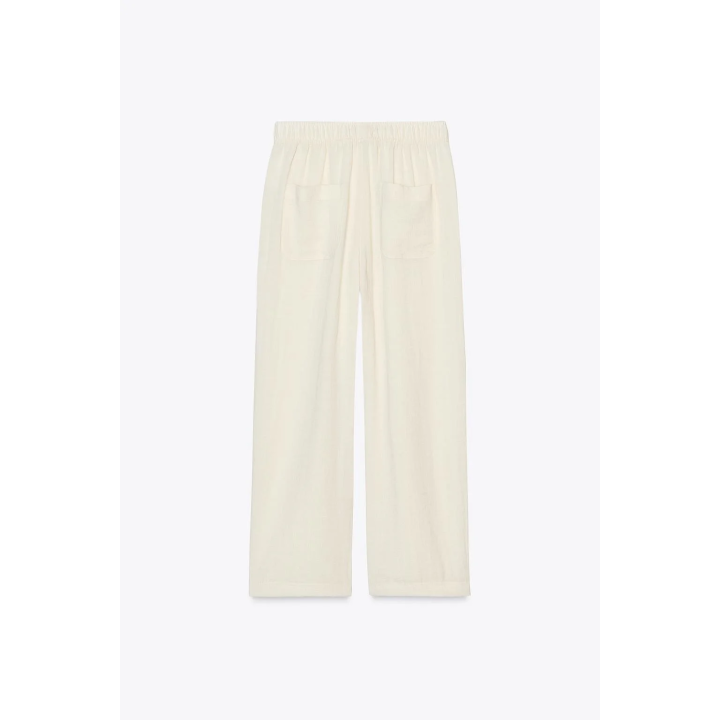 БРЮКИ В СТИЛЕ РУСТИК С ЭЛАСТИЧНЫМ ПОЯСОМ