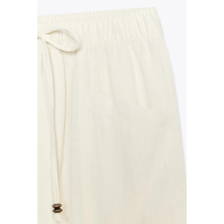 БРЮКИ В СТИЛЕ РУСТИК С ЭЛАСТИЧНЫМ ПОЯСОМ