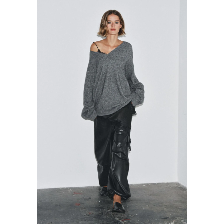 БРЮКИ-ШАРЫ ИЗ ИСКУССТВЕННОЙ КОЖИ — ZW COLLECTION