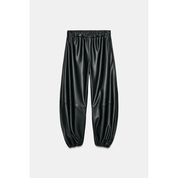 БРЮКИ-ШАРЫ ИЗ ИСКУССТВЕННОЙ КОЖИ — ZW COLLECTION