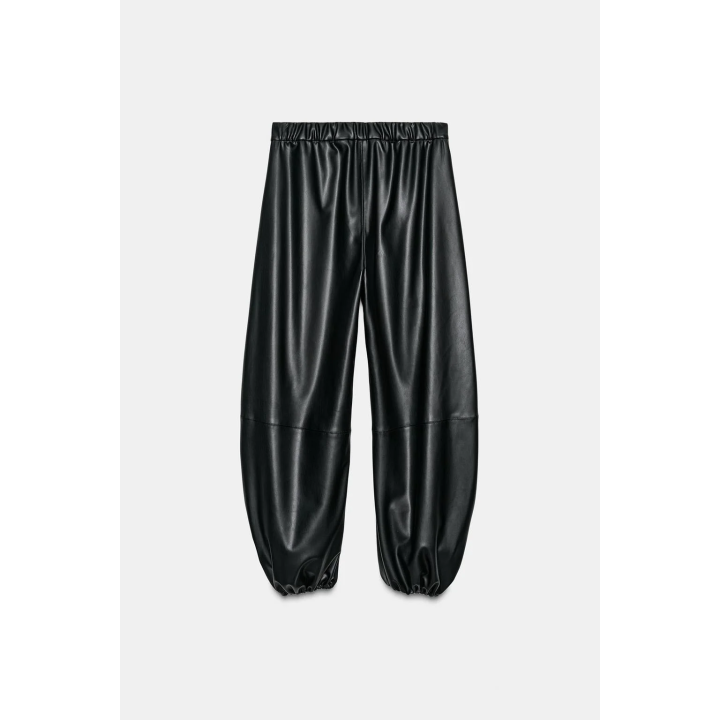 БРЮКИ-ШАРЫ ИЗ ИСКУССТВЕННОЙ КОЖИ — ZW COLLECTION