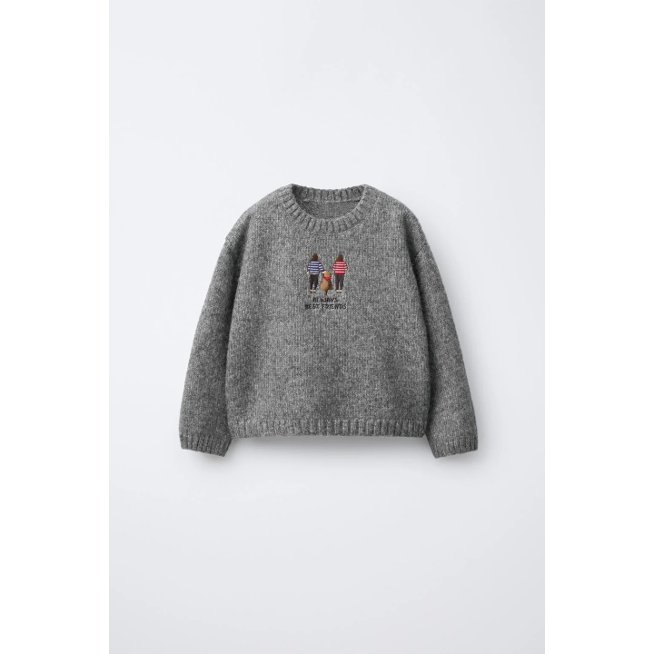 ТРИКОТАЖНЫЙ ДЖЕМПЕР С ВЫШИВКОЙ