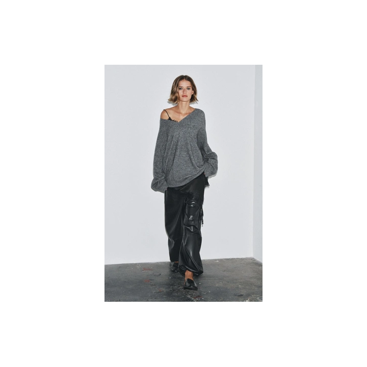 БРЮКИ-ШАРЫ ИЗ ИСКУССТВЕННОЙ КОЖИ — ZW COLLECTION