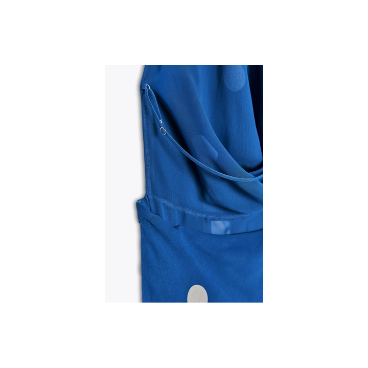 ПЛАТЬЕ МИДИ С ПРИНТОМ В ГОРОШЕК