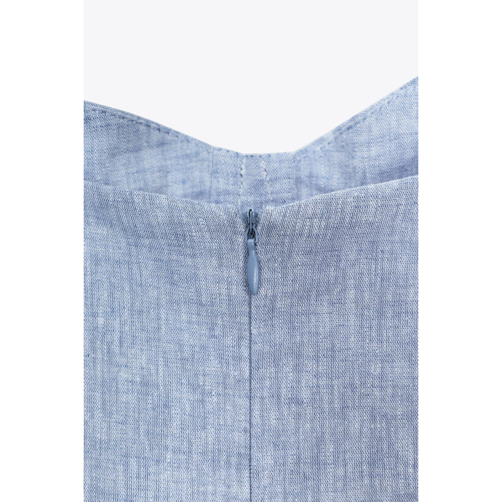 КОРСЕТНОЕ ПЛАТЬЕ МИДИ ИЗ ЛЬНА