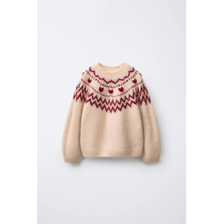 ЖАККАРДОВЫЙ СВИТЕР С УЗОРОМ «СЕРДЦА»