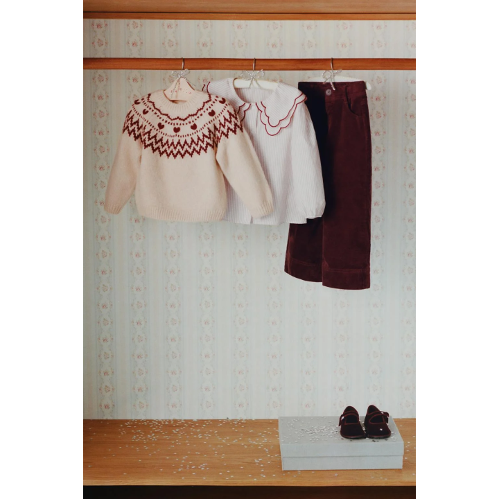 ЖАККАРДОВЫЙ СВИТЕР С УЗОРОМ «СЕРДЦА»