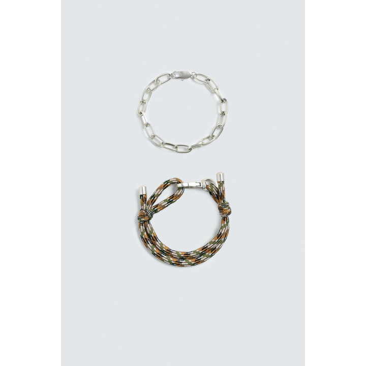 НАБОР ИЗ 2 КОМБИНИРОВАННЫХ БРАСЛЕТОВ