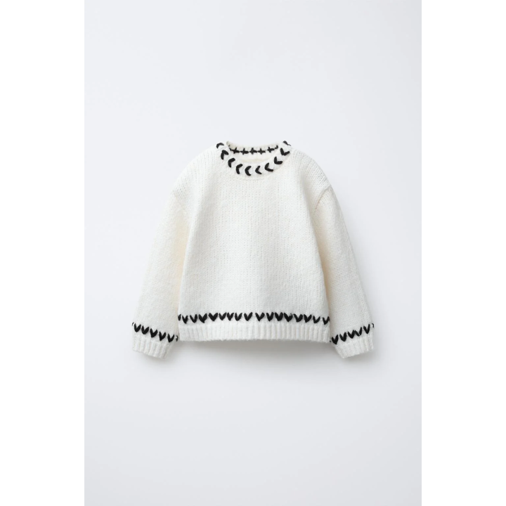 ДЖЕМПЕР ВЯЗАНЫЙ С ОКАНТОВКОЙ