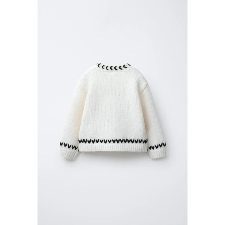 ДЖЕМПЕР ВЯЗАНЫЙ С ОКАНТОВКОЙ