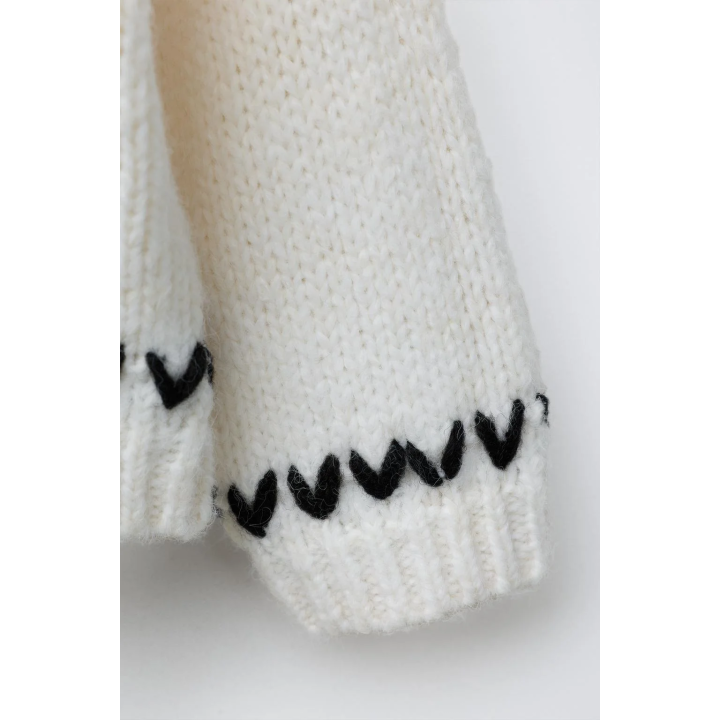 ДЖЕМПЕР ВЯЗАНЫЙ С ОКАНТОВКОЙ