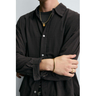 Золотой металлический браслет zara