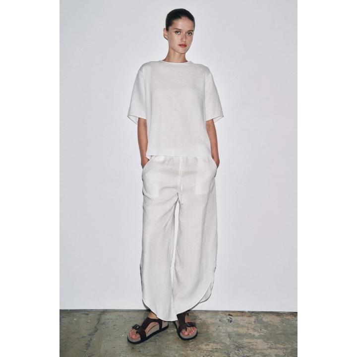 ЛЬНЯНОЙ ТОП С ЗАВЯЗКАМИ — ZW COLLECTION