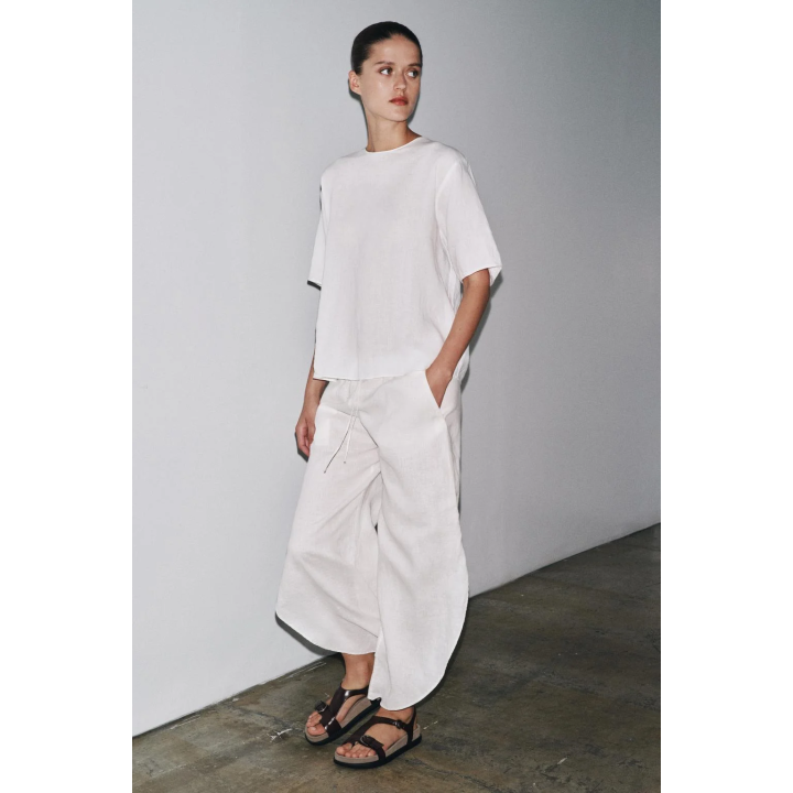 ЛЬНЯНОЙ ТОП С ЗАВЯЗКАМИ — ZW COLLECTION