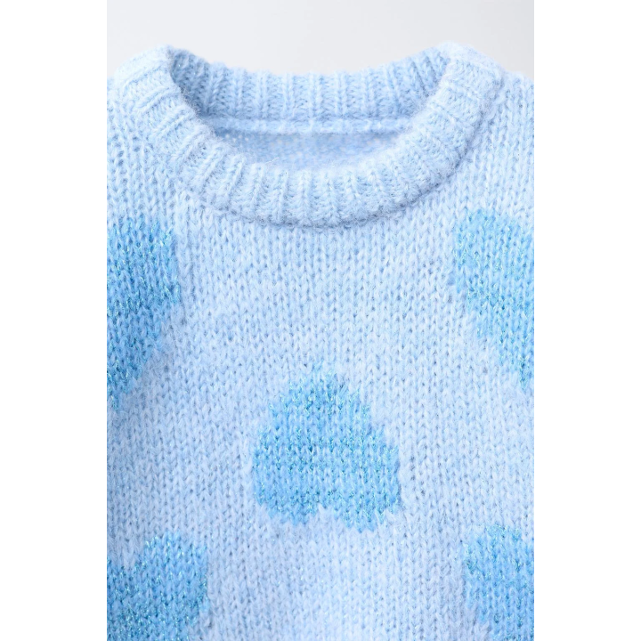 ВЯЗАНЫЙ ДЖЕМПЕР С СЕРДЦАМИ