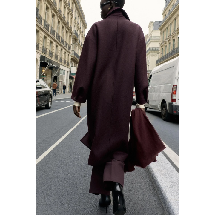 ПАЛЬТО ОВЕРСАЙЗ ИЗ СМЕСОВОЙ ШЕРСТИ