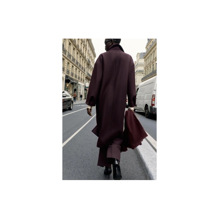 ПАЛЬТО ОВЕРСАЙЗ ИЗ СМЕСОВОЙ ШЕРСТИ