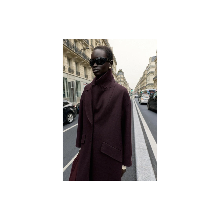 ПАЛЬТО ОВЕРСАЙЗ ИЗ СМЕСОВОЙ ШЕРСТИ