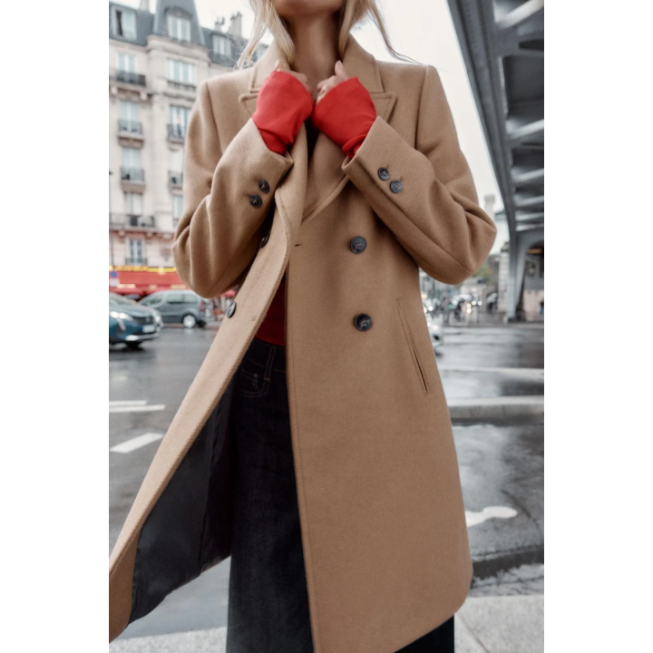 ПАЛЬТО ДВУБОРТНОЕ С ПОГОНАМИ